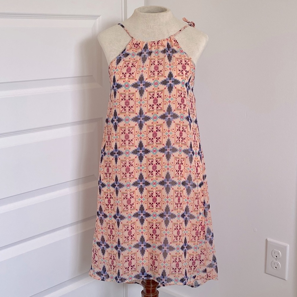 dee elle Peach Halter Dress